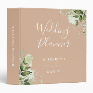 Classeur Organisateur de mariage couleur vert végétal flora