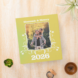 Classeur Organisateur de mariage Lime Gold Votre photo de f