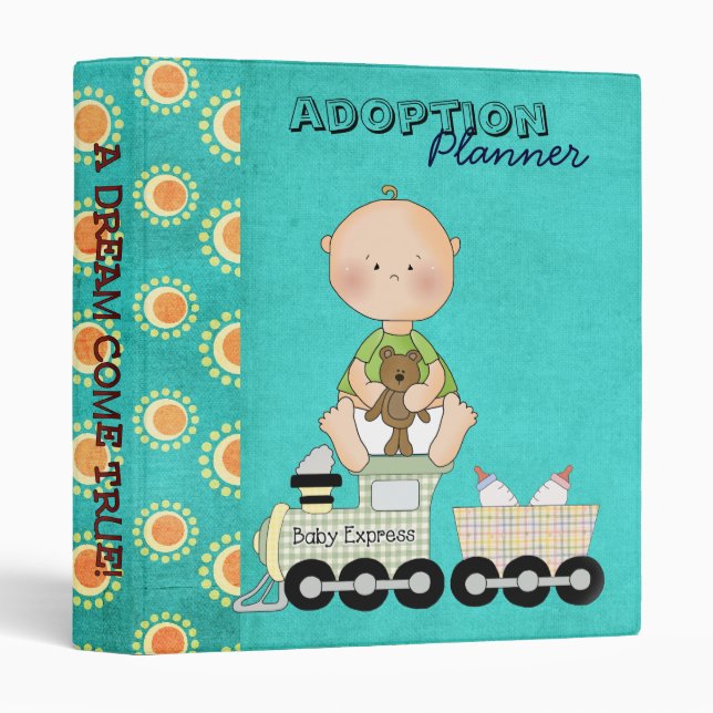 Classeur organisateur de planificateur d'adoption de bébé (Devant/Côté)