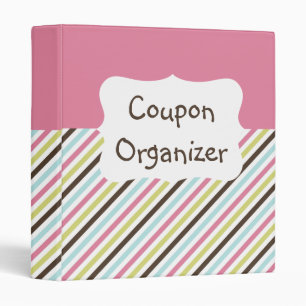 Classeur Organisateur Pastel Stripe Coupon