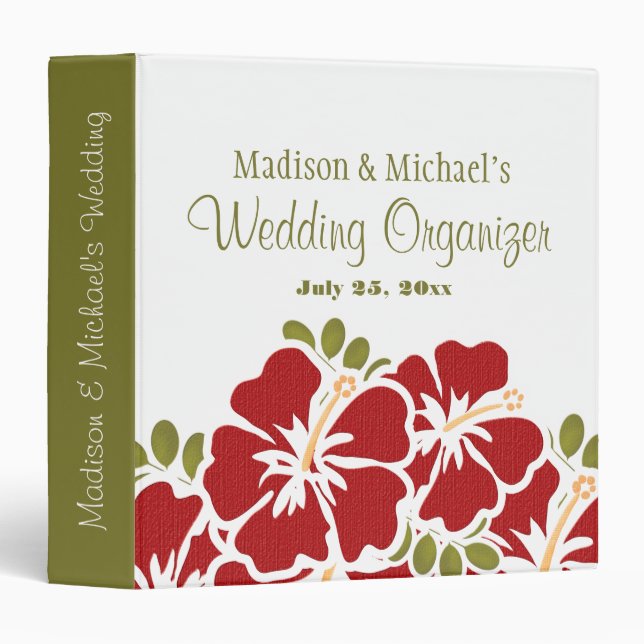 Classeur Organisateur ROUGE de wedding planner de ketmie (Devant/Côté)
