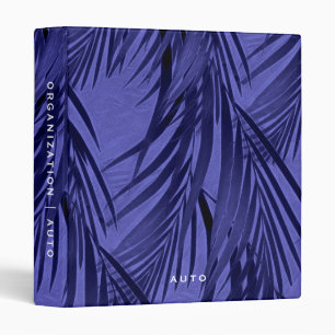 Classeur Organisation à domicile Auto Blue Palm Feuille