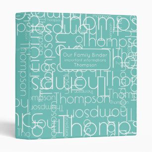 Classeur Organiser Nos Informations Familiales turquoise-bl