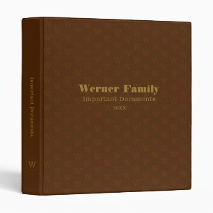 Classeur Organiseur de documents importants de famille Mono