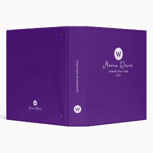 Classeur Organiseur de documents importants moderne violet