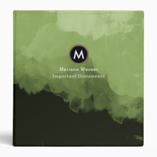 Classeur Organiseur de documents importants vert foncé abst