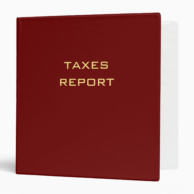 Classeur Organisez votre état des taxes (Devant/Intérieur)