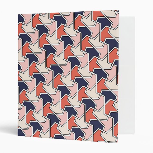 Classeur Orienta Rouge Bleu Bleu Flèches géométriques Vecto (Devant/intérieur)