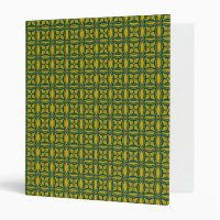 Oriental Green Mustard Japon Rosette Motif
