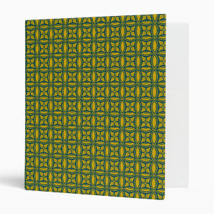 Classeur Oriental Green Mustard Japon Rosette Motif