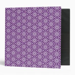 Classeur Oriental violet Ayame Asanoha Motif japonais
