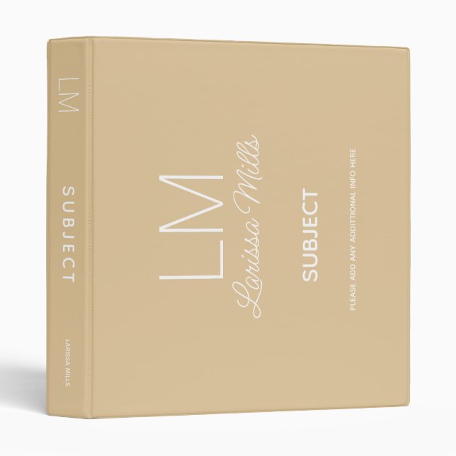 Classeur Orientation Paysage Personnalisé Beauté naturelle  (Devant/Côté)