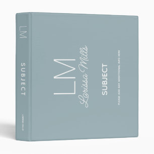 Classeur Orientation paysage personnalisé Dusty Blue