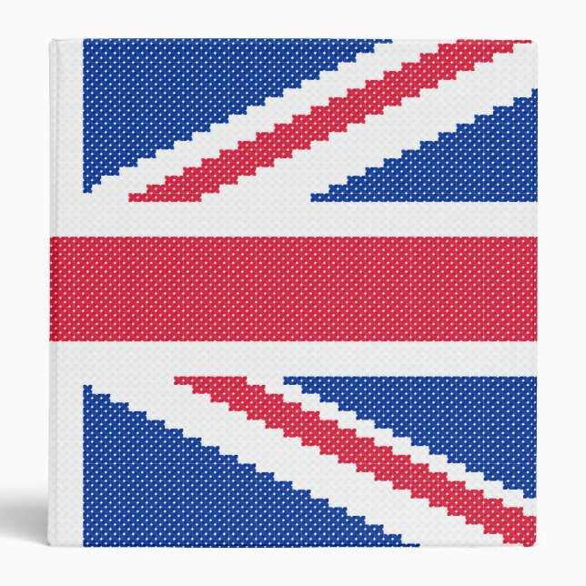 Classeur Original cross-stitch design Union Jack (Devant)