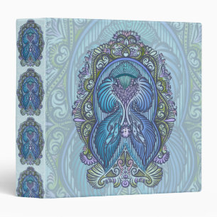 Classeur Ornat bleu et design Mandala Turquoise