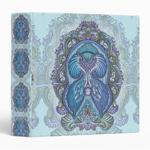Classeur Ornat bleu et design Mandala Turquoise
