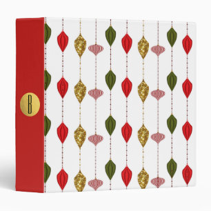 Classeur Ornements de vacances de Noël vintage moderne Glam