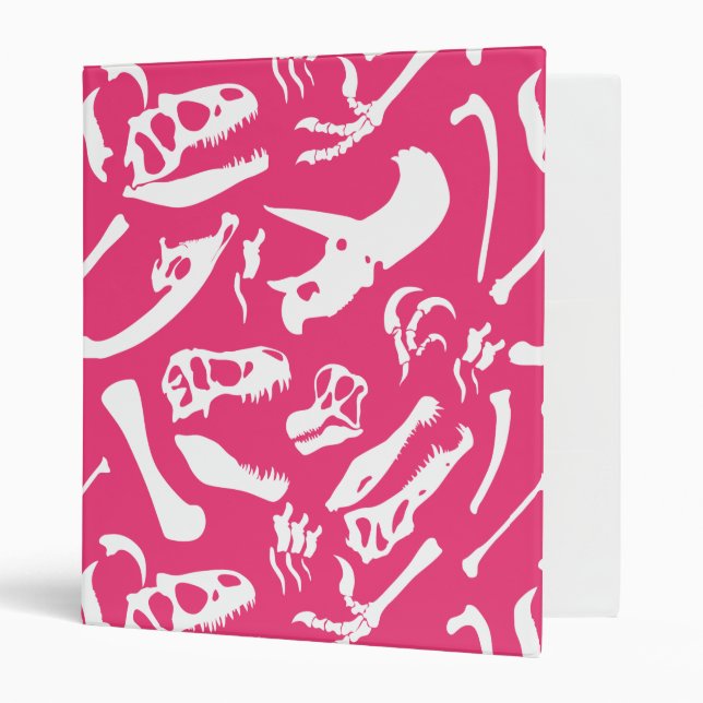 Classeur Os Dinosaures (Rose) (Devant/intérieur)