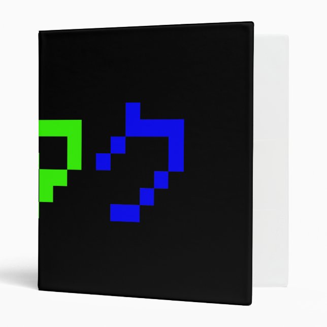 Classeur OTAKU 8 bits Pixel japonais Katakana (Devant/intérieur)