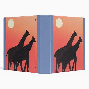 Classeur ou carnet avec la conception de girafe