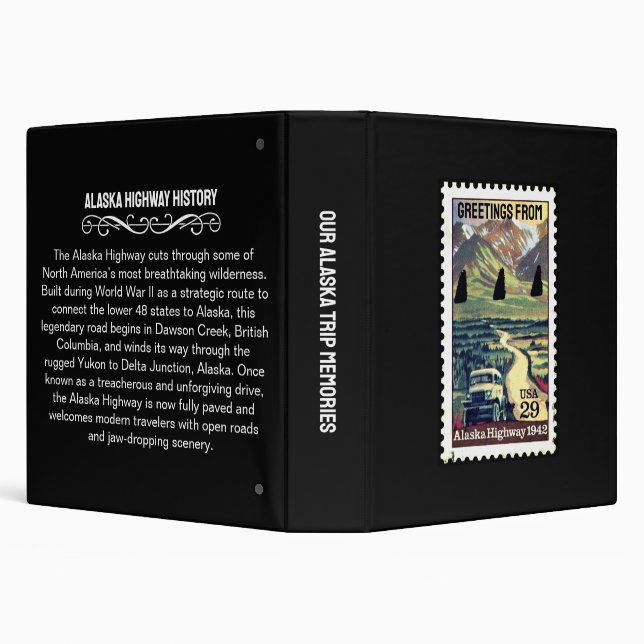 Classeur Our Alaska Trip Alaskan Highway Stamp Memory Book (Arrière-plan)