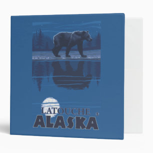 Classeur Ours dans le clair de lune - Latouche, Alaska