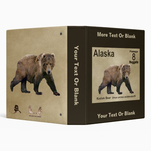 Classeur Ours de Kodiak - Postage en Alaska (Arrière-plan)