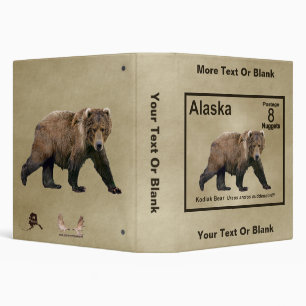 Classeur Ours de Kodiak - Postage en Alaska