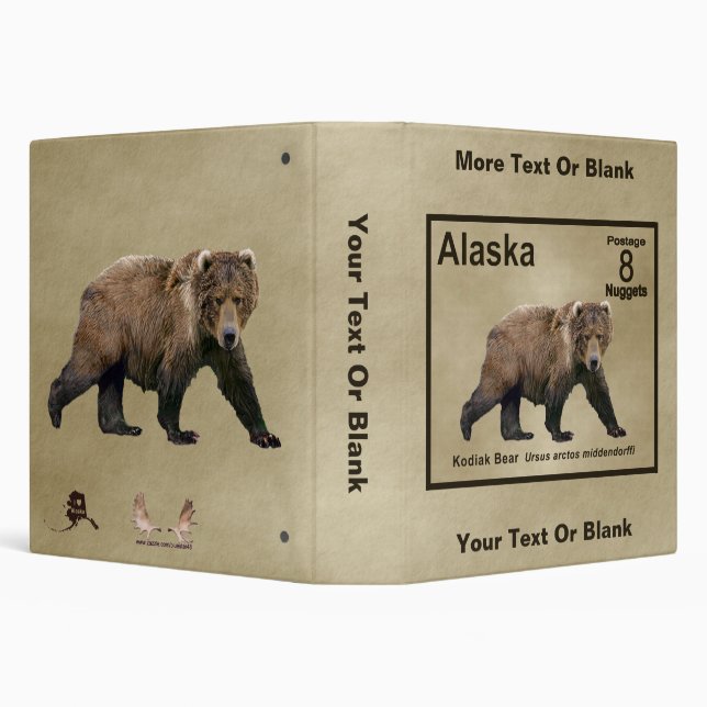 Classeur Ours de Kodiak - Postage en Alaska (Arrière-plan)