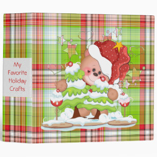 Classeur Ours de Noël de plaid