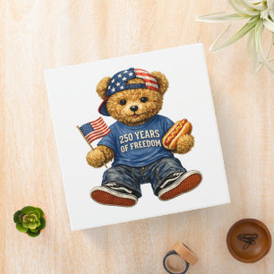Classeur Ours en peluche 250 ans de liberté 