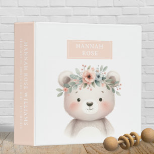 Classeur Ours en peluche mignon Floral Baby Album photo