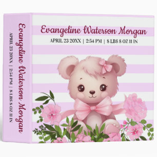 Classeur Ours En Teddy Rose Cute & Fleurs Album Photo