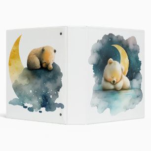 Classeur Ours endormi aquarelle