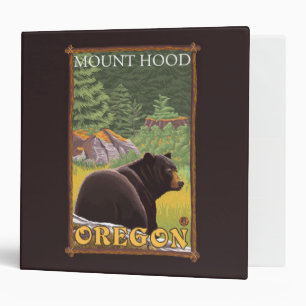 Classeur Ours noir dans la forêt - capot de bâti, Orégon