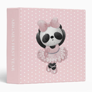 Classeur Ours panda ballerine points polka 1ère année de bé