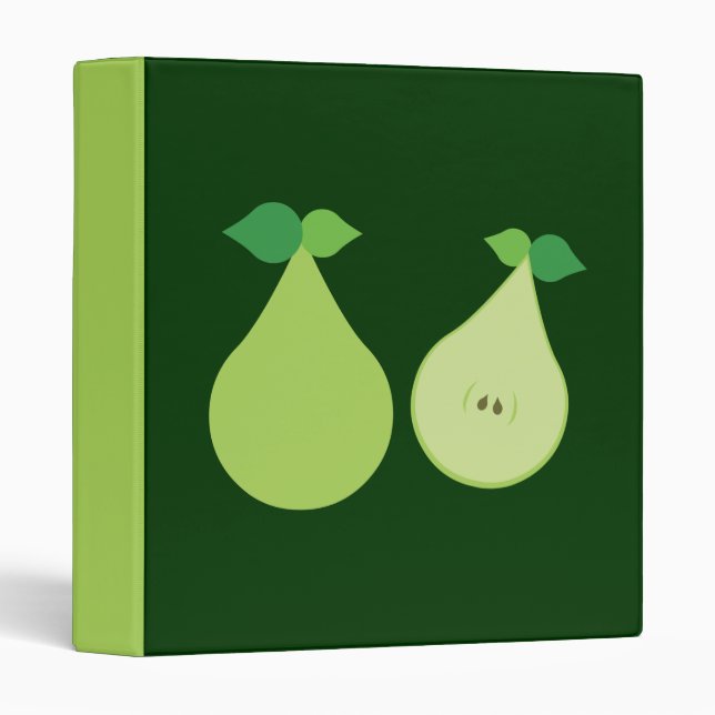 Classeur Ours vert moderne (Devant/Côté)