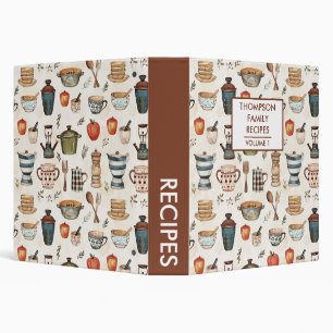 Classeur Outils de cuisine Rustique Personnalisé Recette