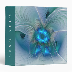 Classeur Ovation debout, texte d'art fractal bleu abstrait