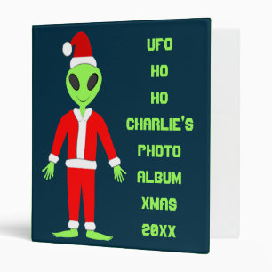 Classeur OVNI Ho Père Noël alien Photo personnalisée