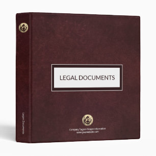 Classeur Oxblood Leather Imprimer Documents juridiques Clas