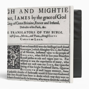 Classeur Page de dévouement dans 'le Bible saint