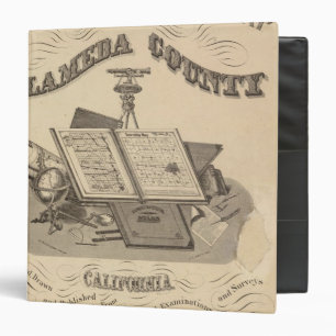 Classeur Page de titre Carte de l'atlas du comté d'Alameda
