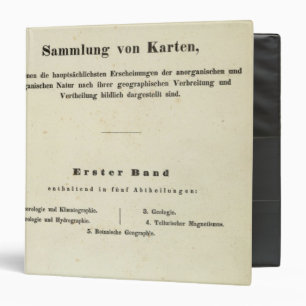 Classeur Page de titre Dr Heinrich Berghaus