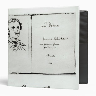 Classeur Page titre de "Les Poemes" par Edgar Allan Poe