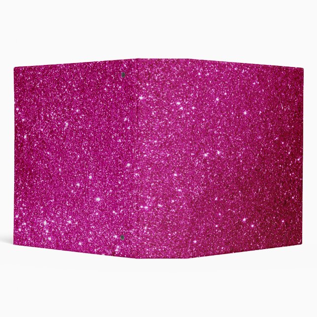 Classeur Paillettes Magenta Rose Personnalisé (Arrière-plan)