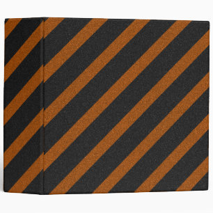 Classeur Paillettes rayures orange et noir