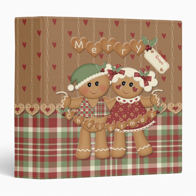 Classeur Pain d'épices Noël (Devant/Côté)