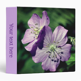 Classeur Paire de fleurs de géranium violet sauvage personn