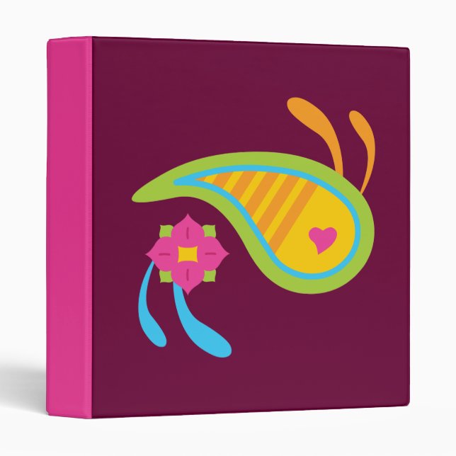 Classeur Paisley Fun (Devant/Côté)